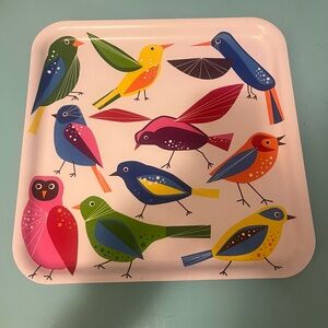 IKEA Multicolor Bird Pattern Tray